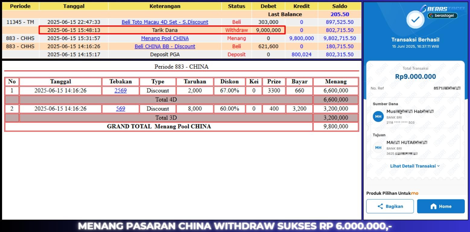 BUKTI JACKPOT BERASTOGEL TOGEL
