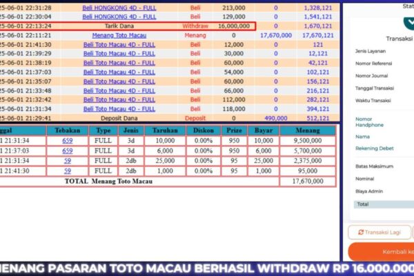 BUKTI JACKPOT BERASTOGEL TOGEL