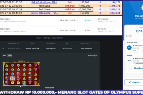 BUKTI JACKPOT BERASTOGEL SLOT