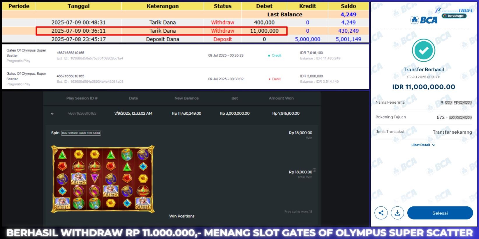 BUKTI JACKPOT BERASTOGEL SLOT