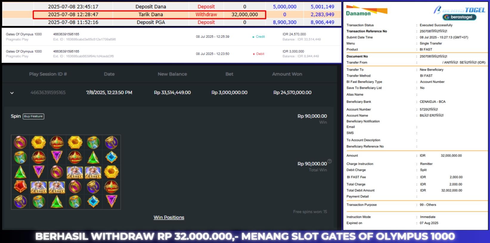 BUKTI JACKPOT BERASTOGEL SLOT