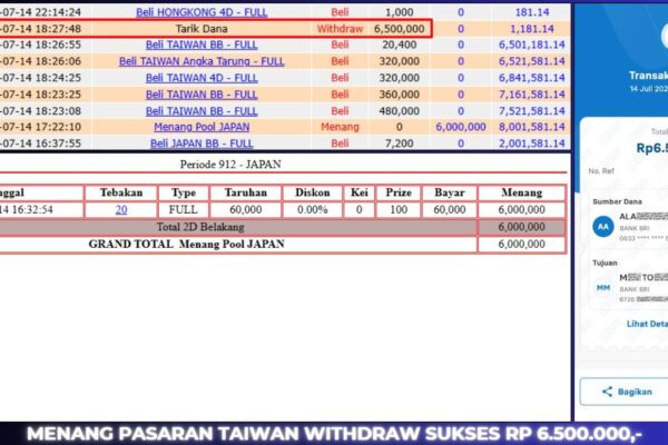 BUKTI JACKPOT BERASTOGEL TOGEL