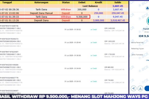 BUKTI JACKPOT BERASTOGEL SLOT