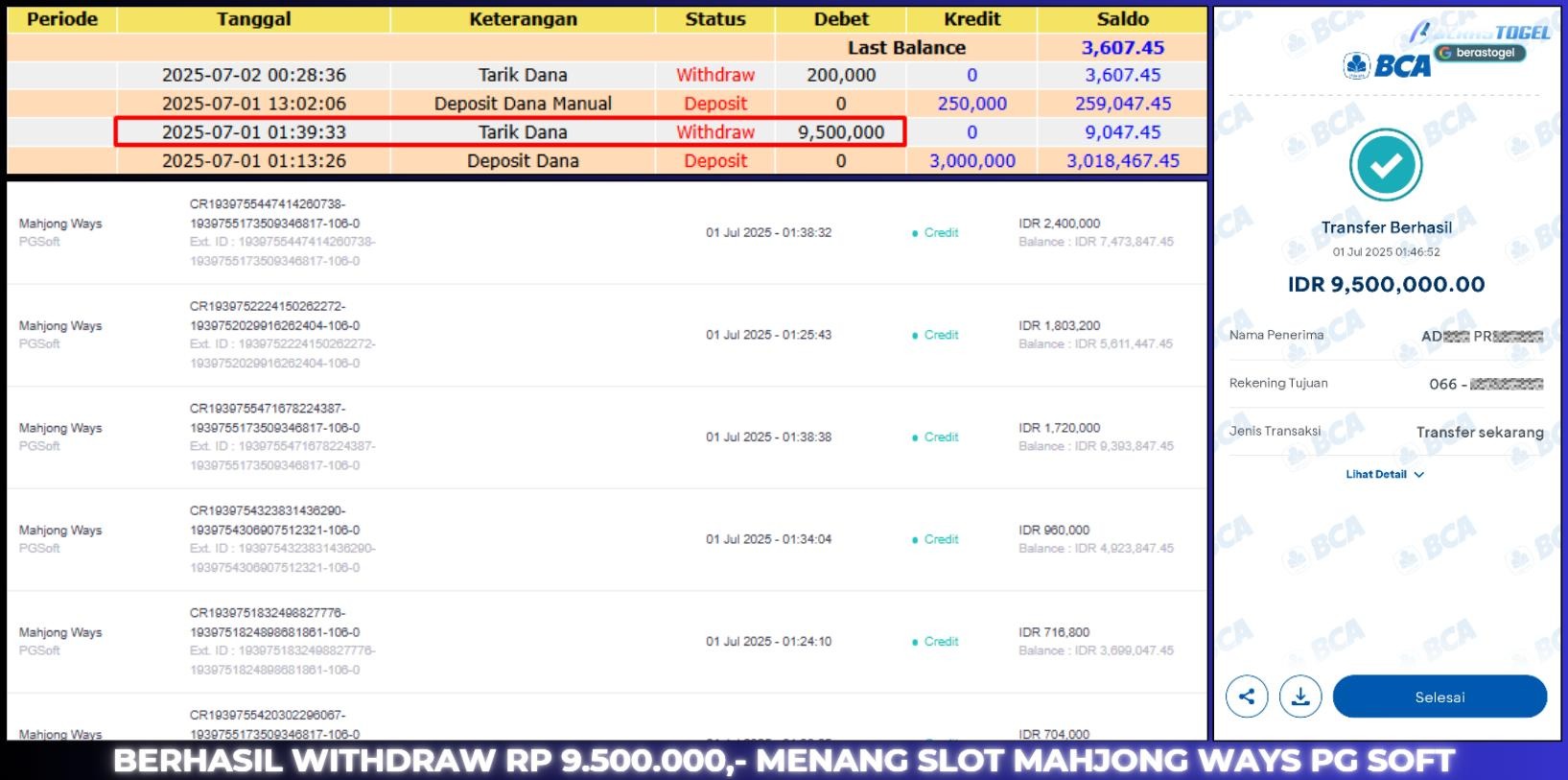 BUKTI JACKPOT BERASTOGEL SLOT