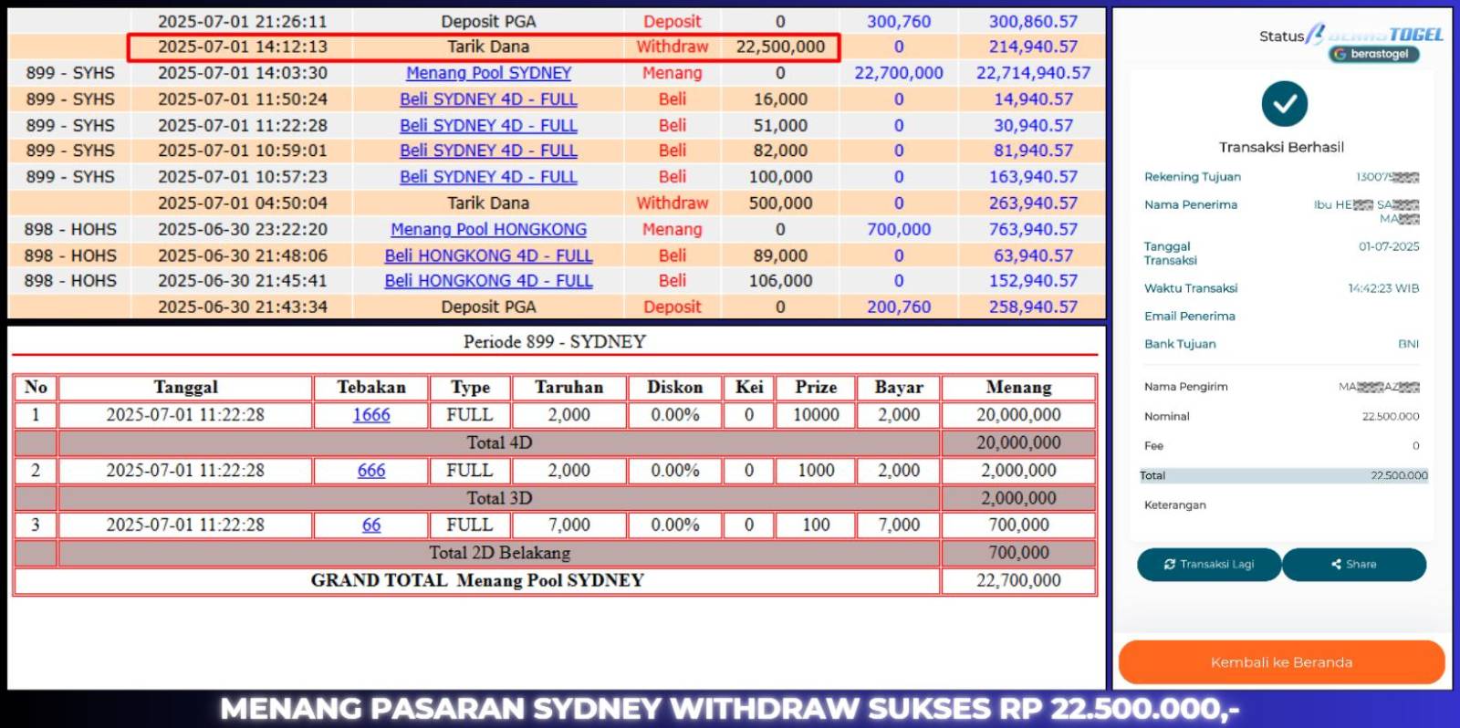 BUKTI JACKPOT BERASTOGEL TOGEL
