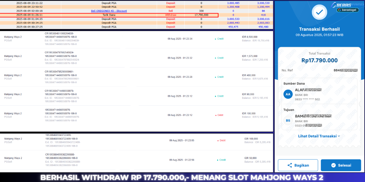 BUKTI JACKPOT BERASTOGEL SLOT