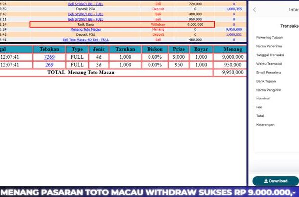 BUKTI JACKPOT BERASTOGEL TOGEL
