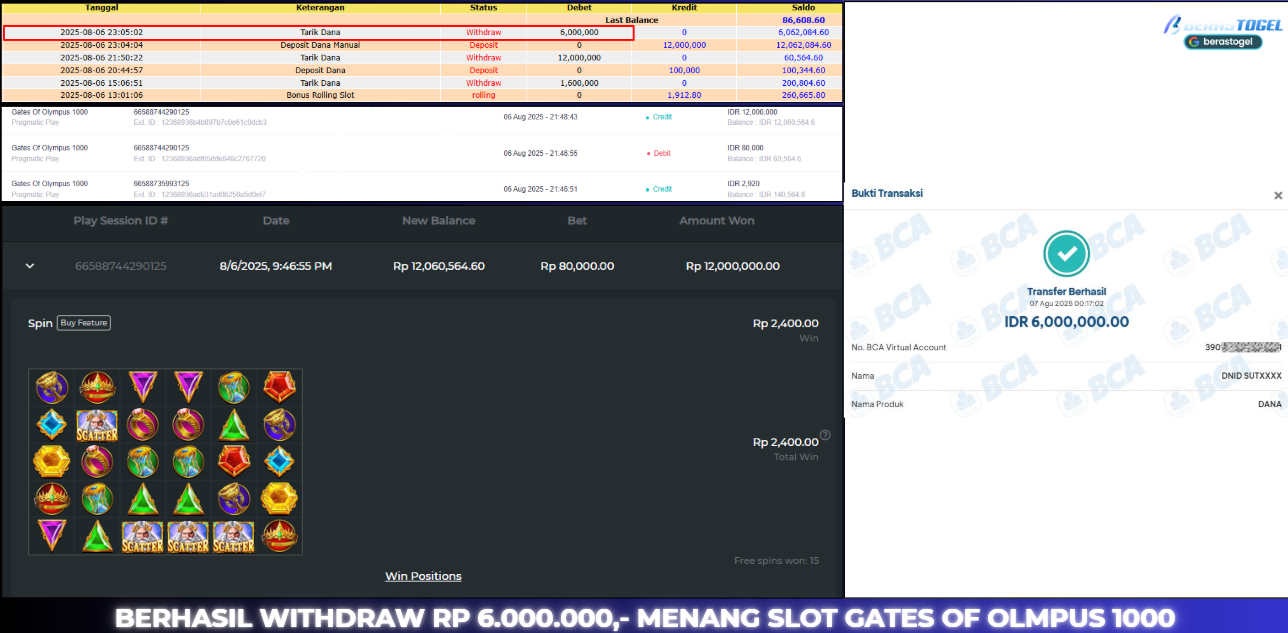 BUKTI JACKPOT BERASTOGEL SLOT