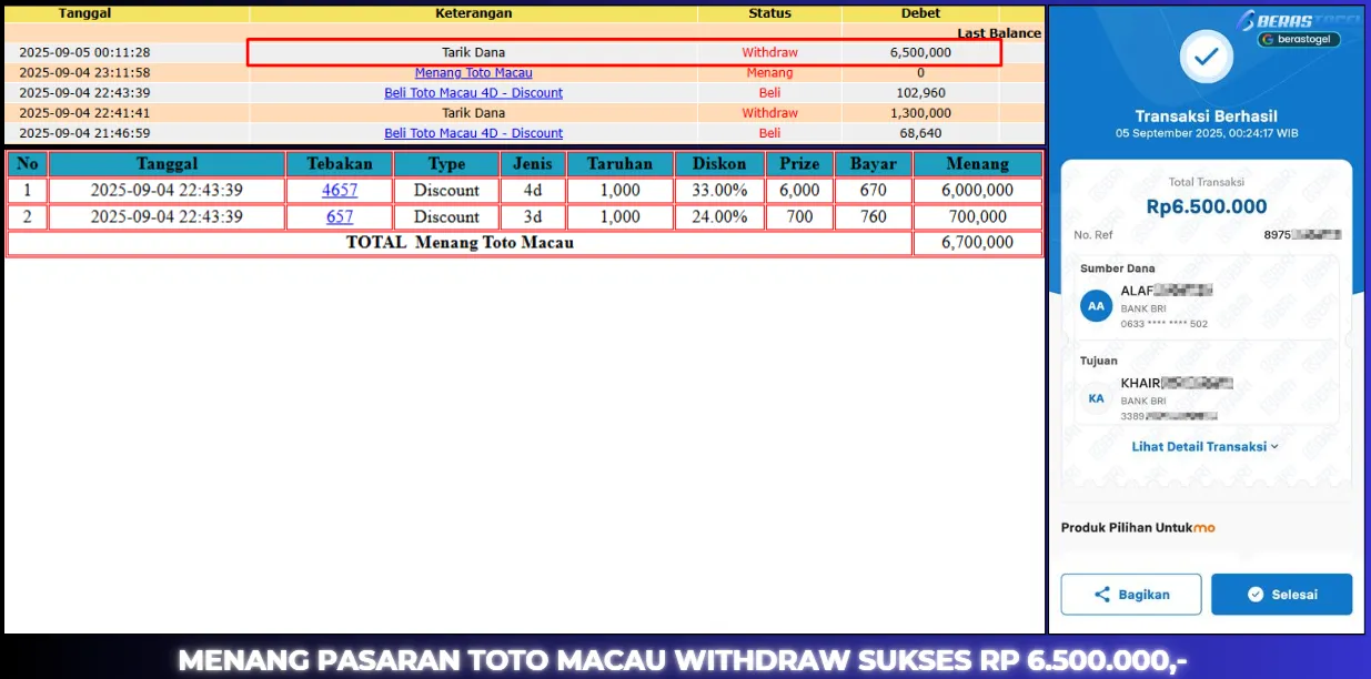 BUKTI JACKPOT BERASTOGEL TOGEL