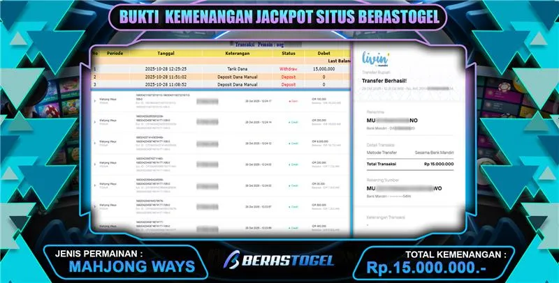 BUKTI JACKPOT BERASTOGEL SLOT