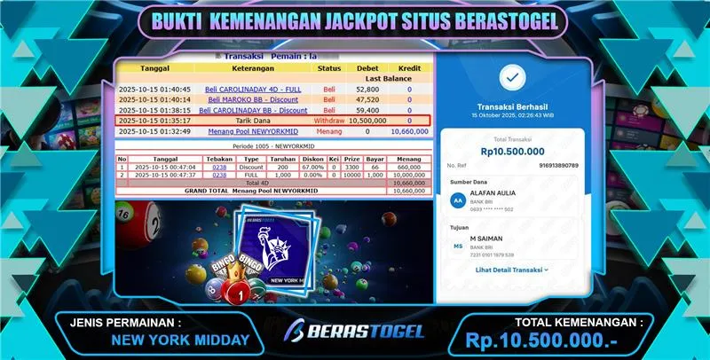 BUKTI JACKPOT BERASTOGEL TOGEL