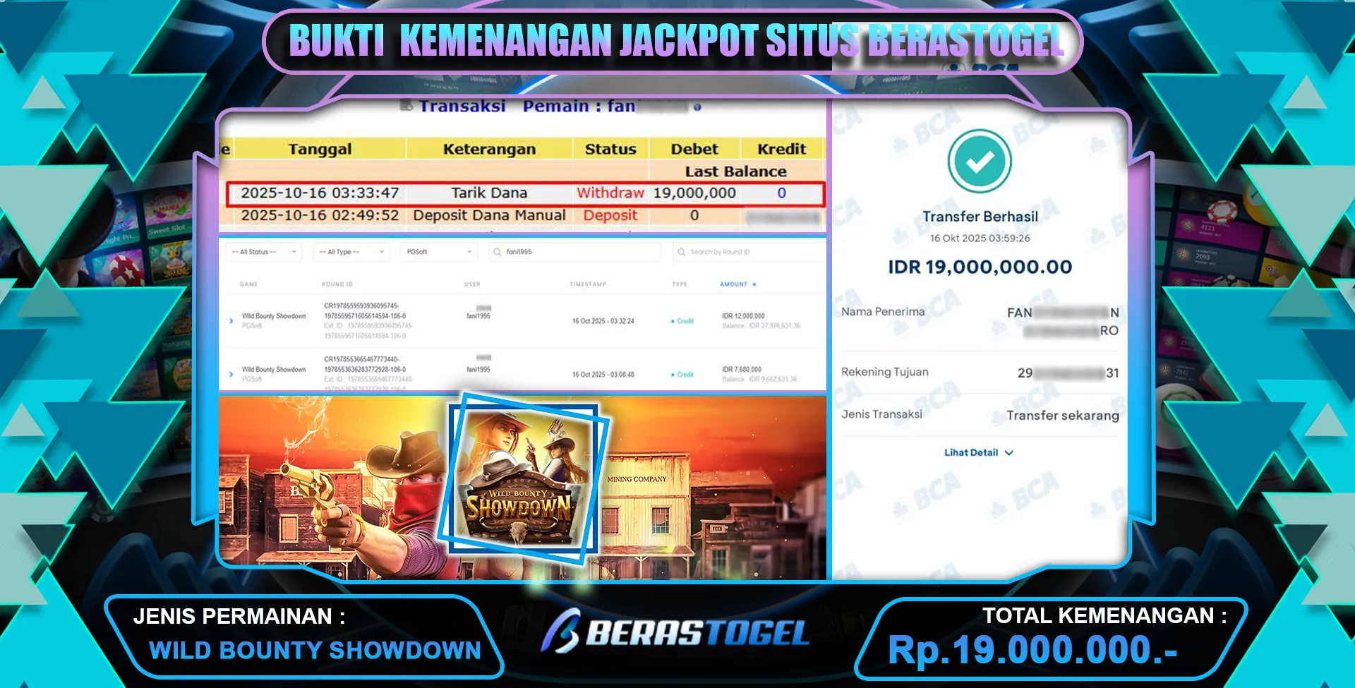 BUKTI JACKPOT BERASTOGEL SLOT