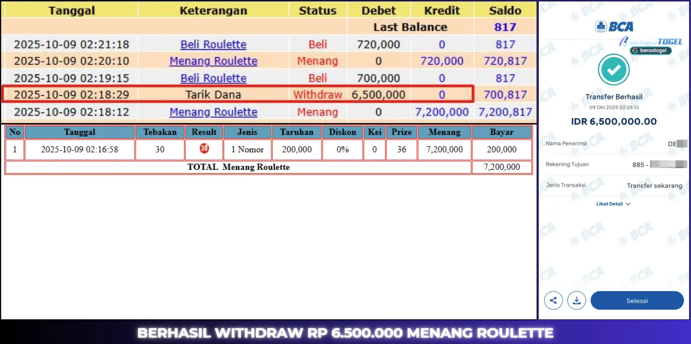 BUKTI JACKPOT BERASTOGEL CASINO