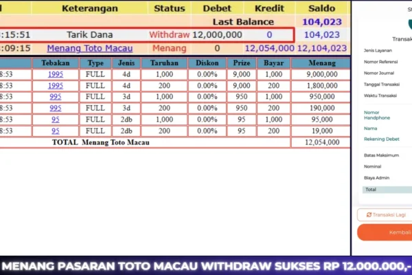 BUKTI JACKPOT BERASTOGEL TOGEL