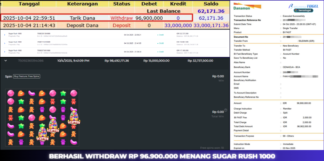 BUKTI JACKPOT BERASTOGEL SLOT