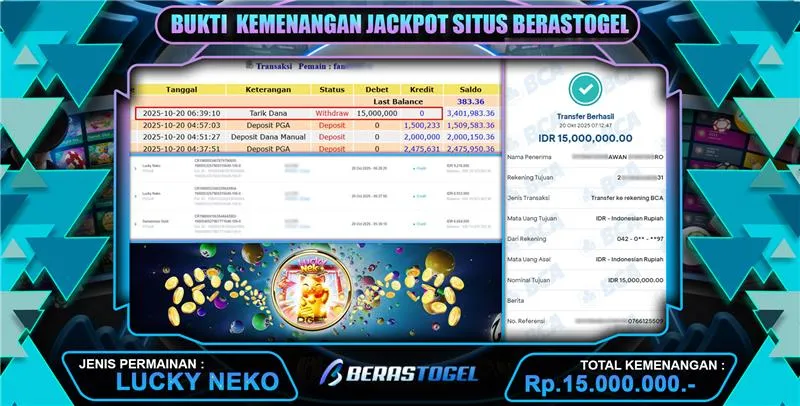 BUKTI JACKPOT BERASTOGEL SLOT