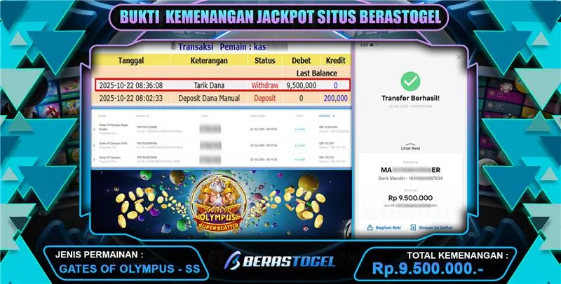 BUKTI JACKPOT BERASTOGEL SLOT