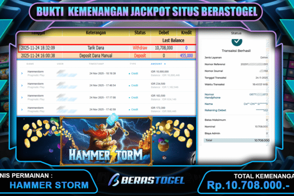 BERASTOGEL SLOT KASIH MENANG