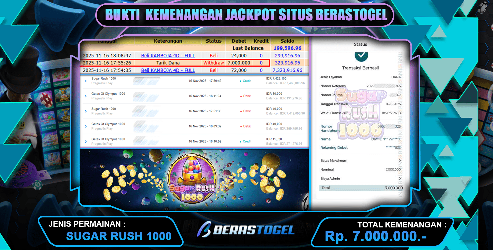 7 JUTA DIKASIH BERASTOGEL