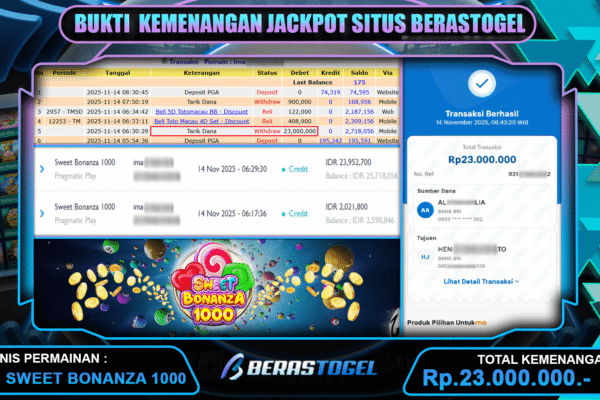 LEDAKAN CUAN BERASTOGEL BONANZA