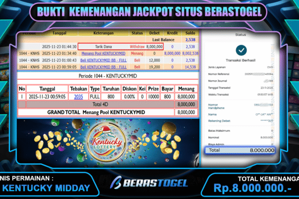 MENANG ANGKA KENTUCKY BERASTOGEL