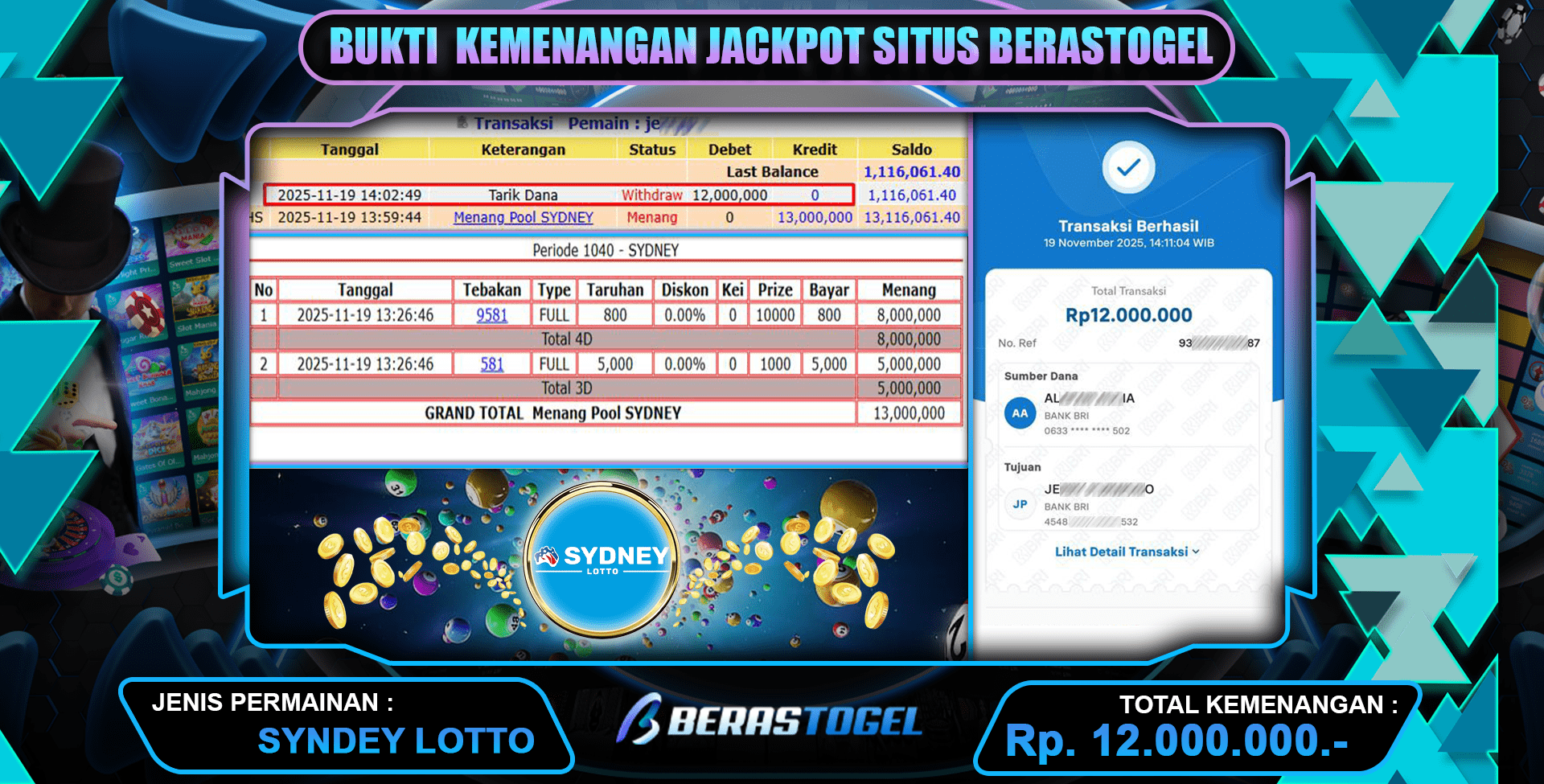 JACKPOT TOGEL SYDNEY BERASTOGEL