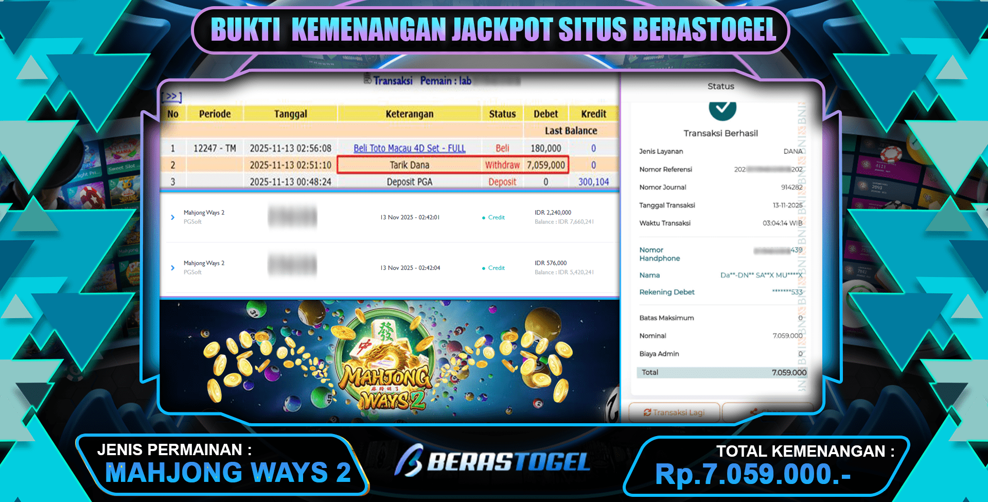 JACKPOT SLOT BERASTOGEL GACOR
