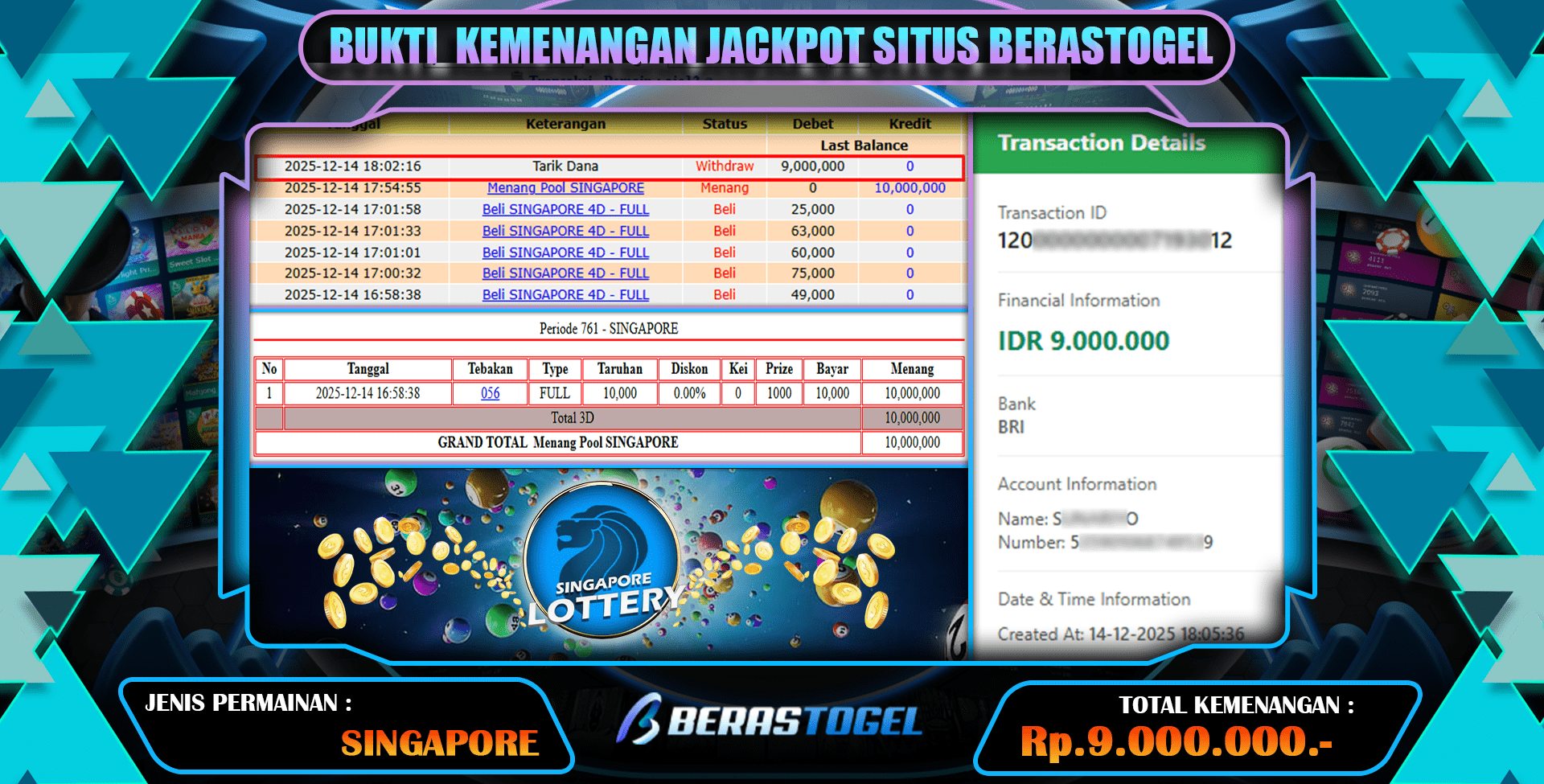 TOGEL SINGAPORE PEMBAWA CUAN