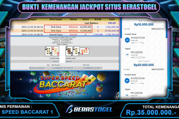 BUKTI PEMAIN BERASTOGEL JACKPOT