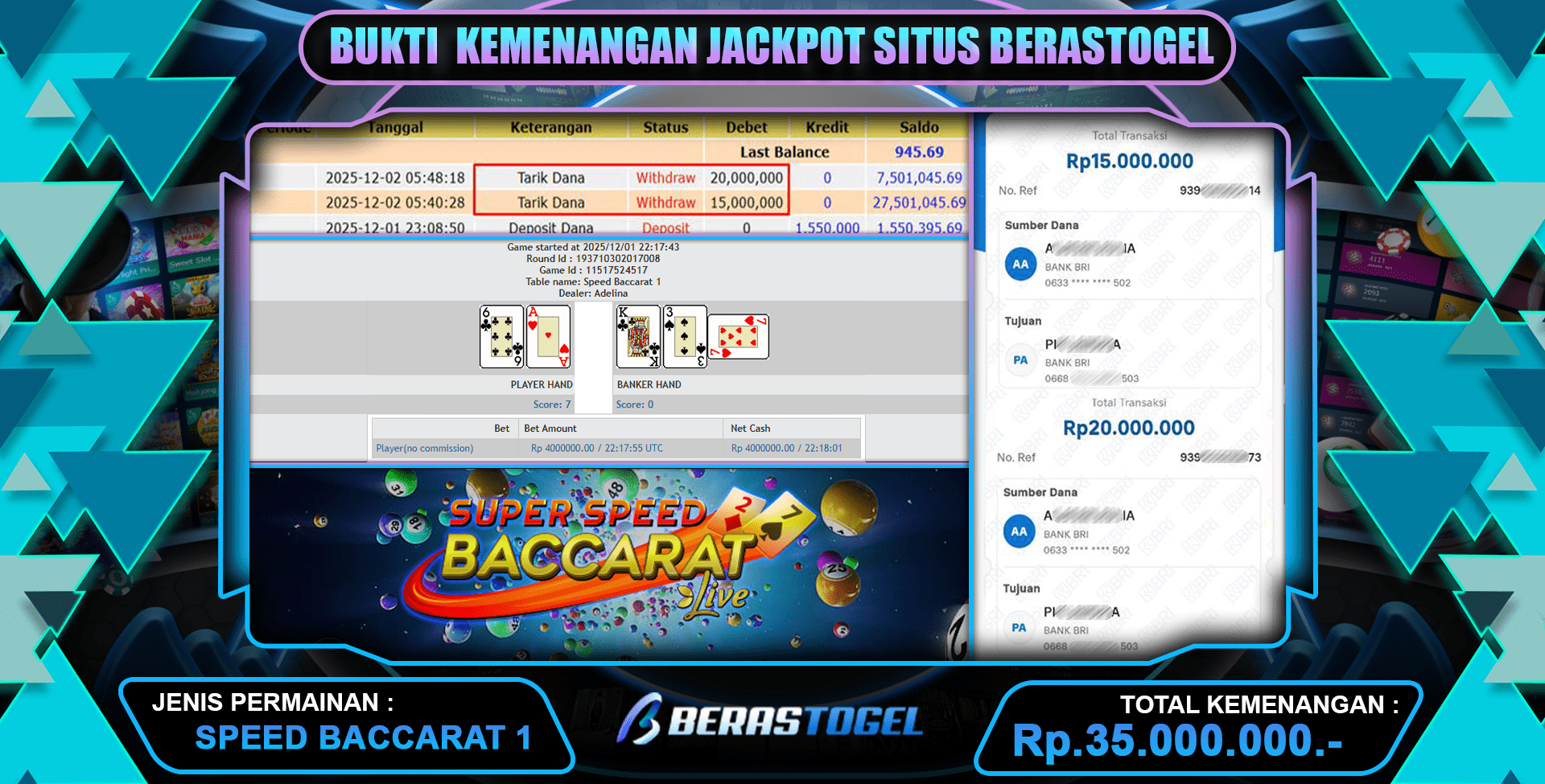 BUKTI PEMAIN BERASTOGEL JACKPOT