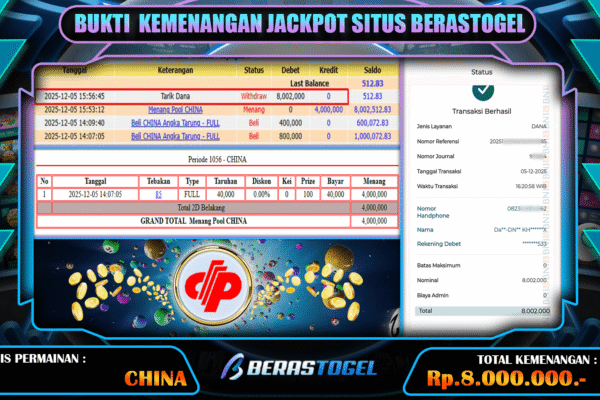 BUKTI DIBAYAR LUNAS BERASTOGEL