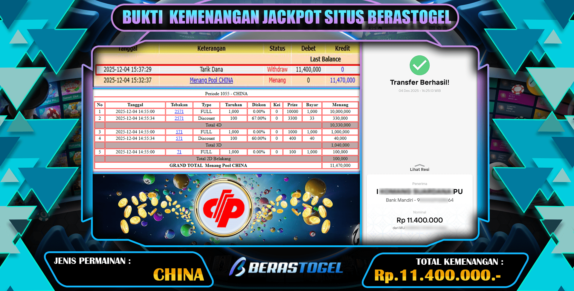 MEMBER BERASTOGEL WD LUNAS