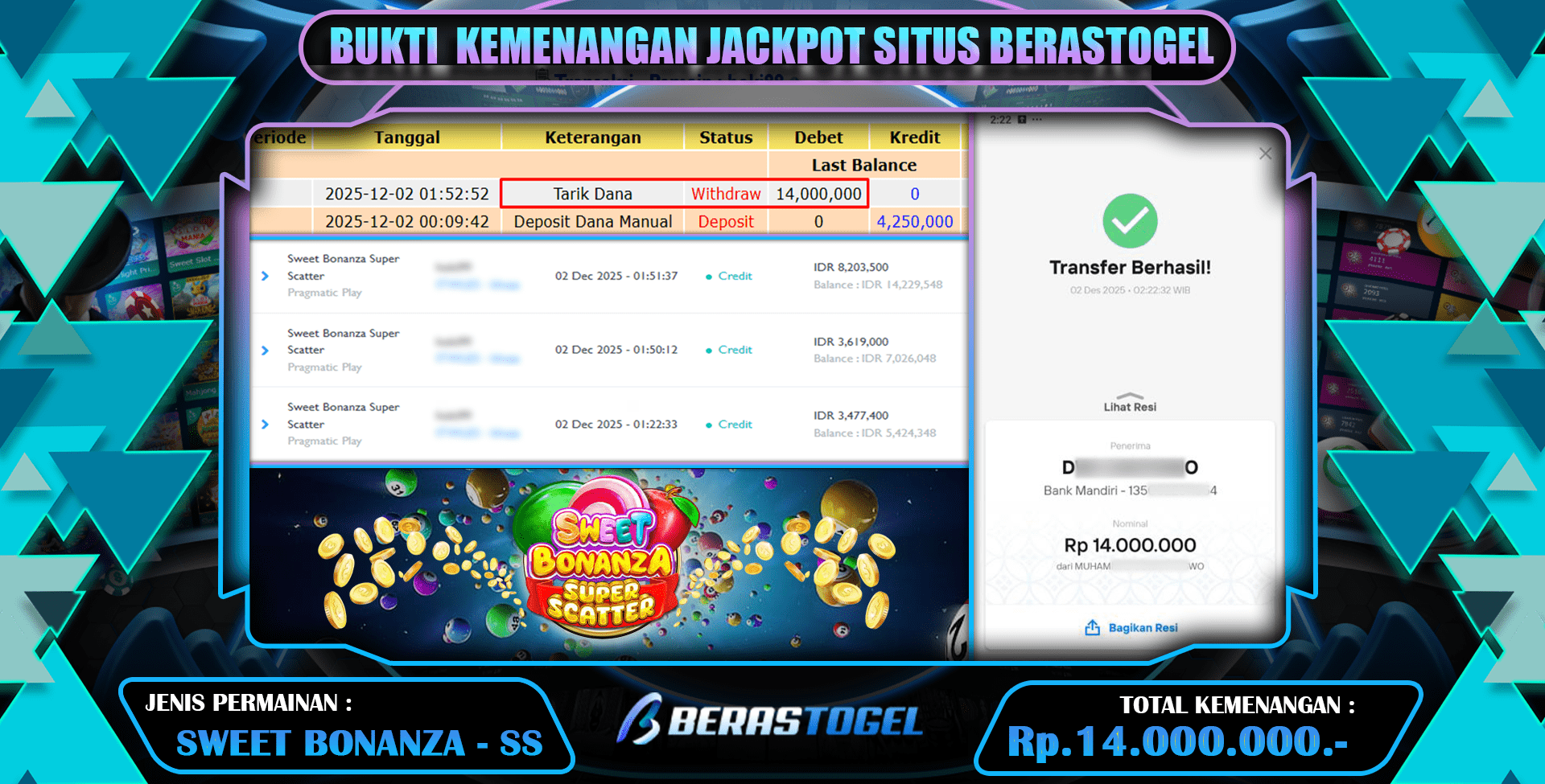BUKTI SLOT BERASTOGEL MELEDAK