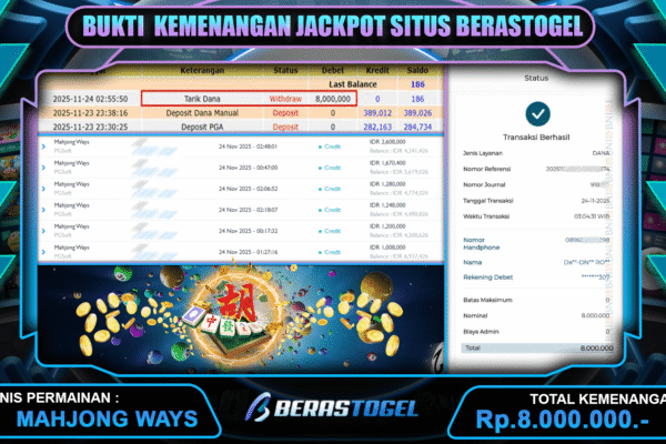 BERASTOGEL GAMPANG JACKPOT MAHJONG WAYS