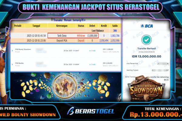 MEGA JACKPOT BERASTOGEL