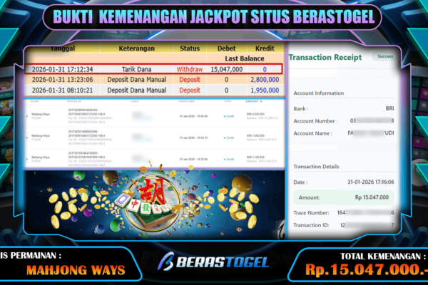 BERASTOGEL CUAN SLOT MAHJONG