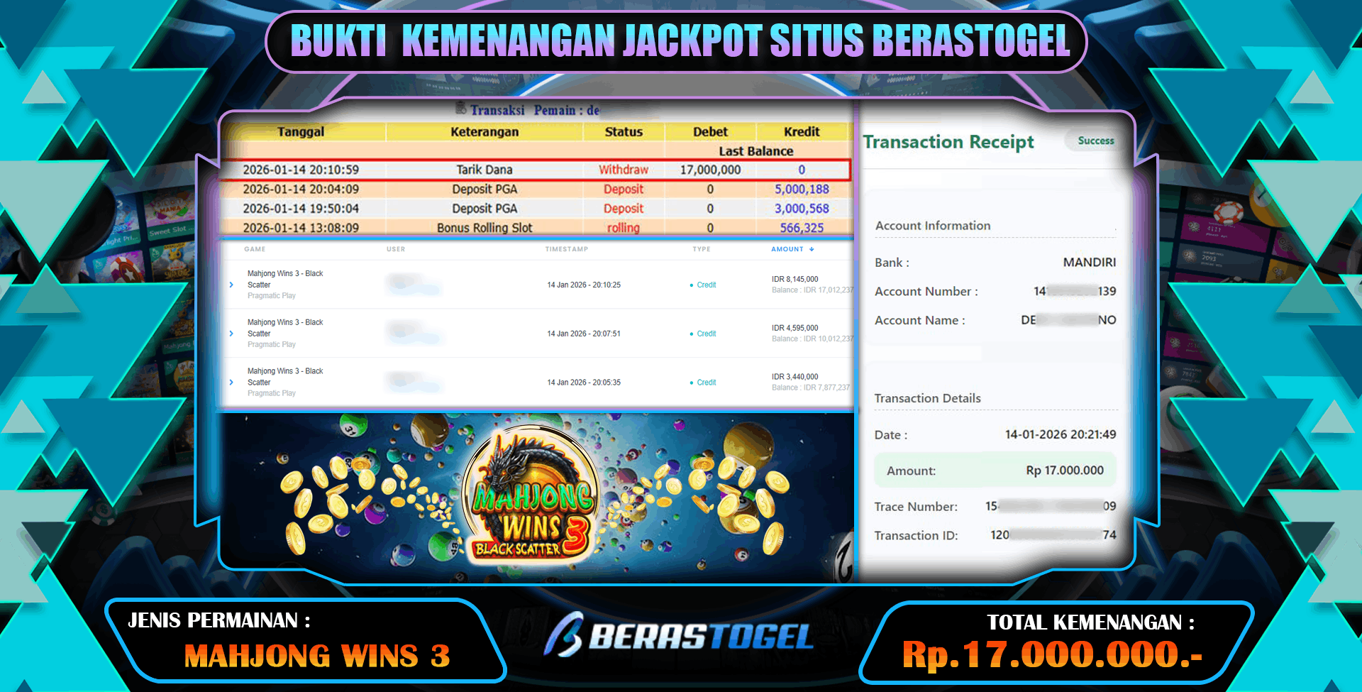 HASIL FANTASTIS DI BERASTOGEL