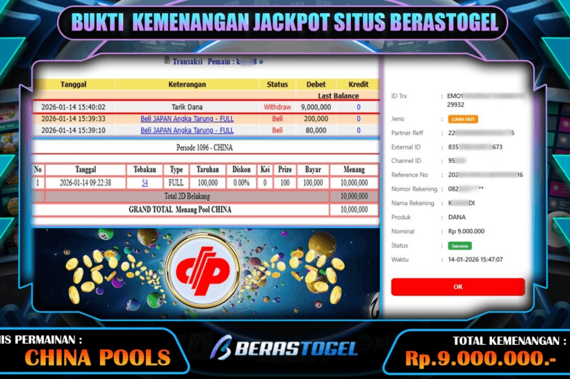 BUKTI MENANG DI BERASTOGEL