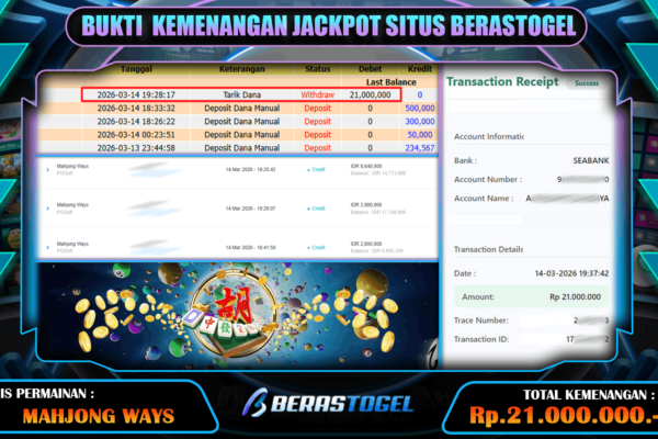 ANTI ZONK MAHJONG BERASTOGEL