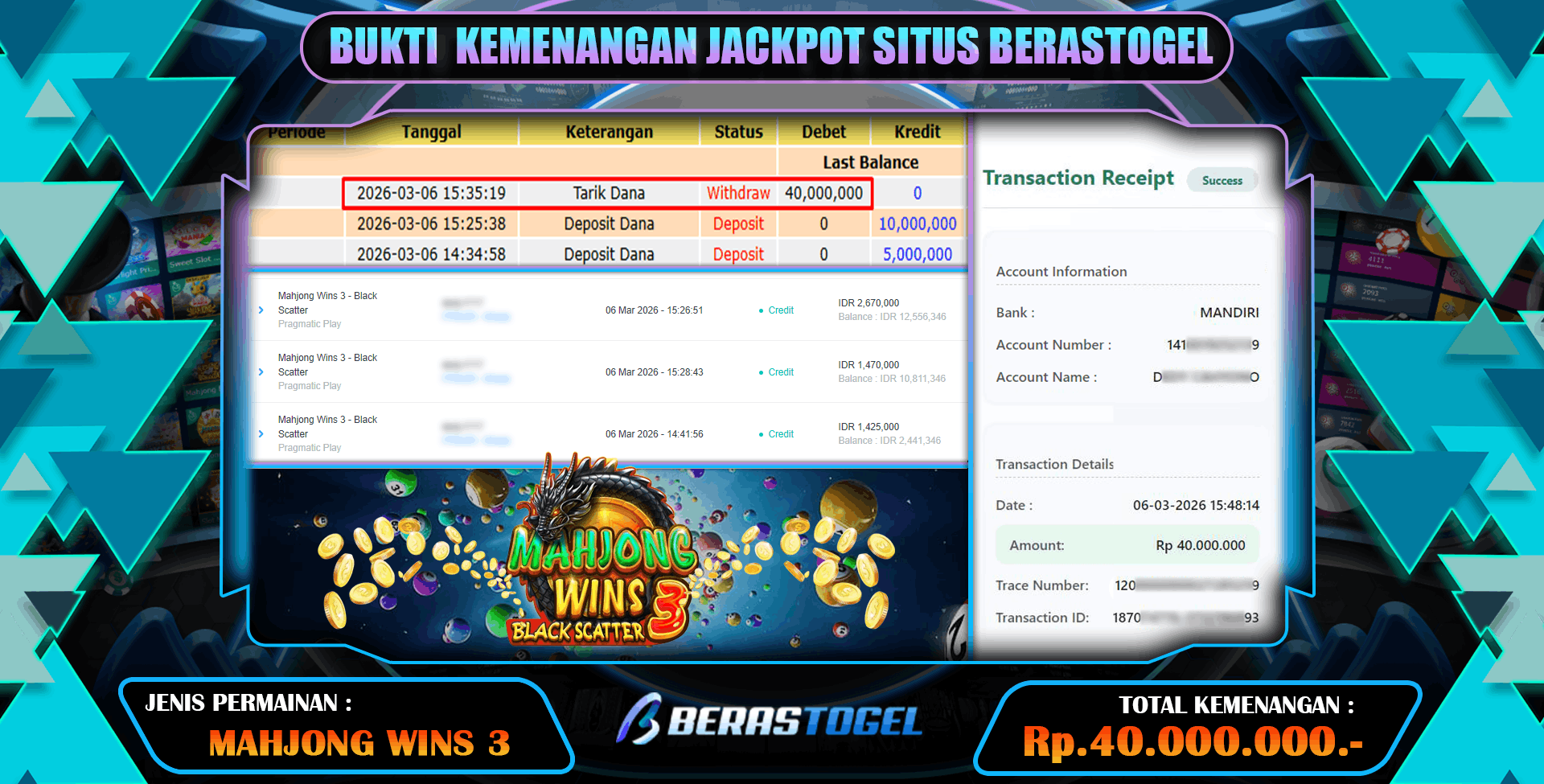 JACKPOT SLOT MAHJONG BERASTOGEL