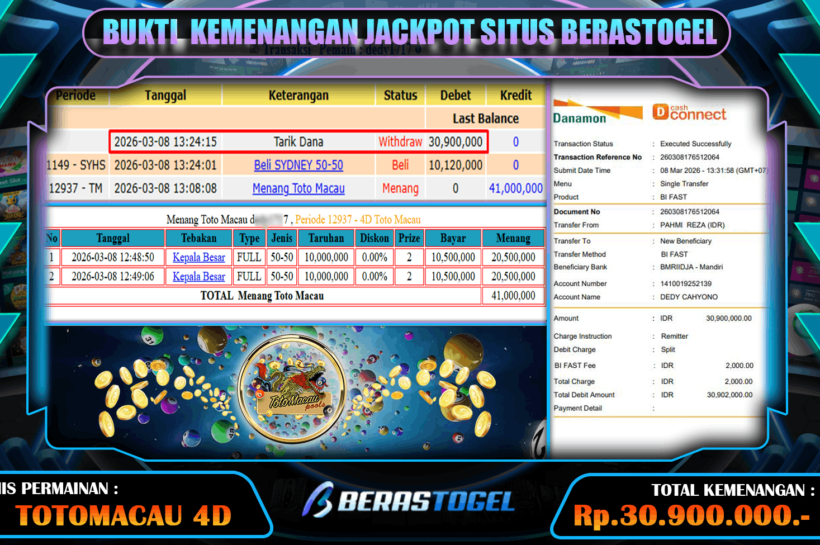 CUAN TOTOMACAU 4D BERASTOGEL