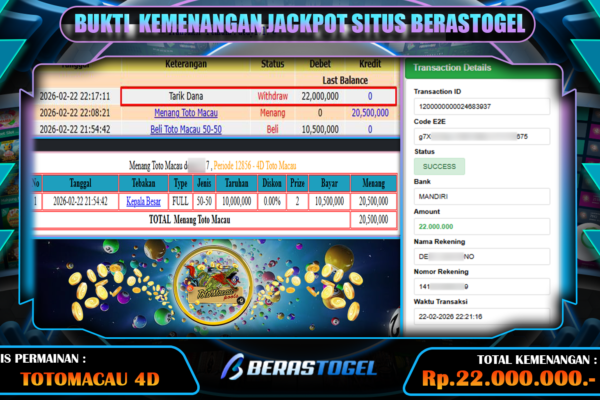 TIDAK PERNAH ZONK BERASTOGEL
