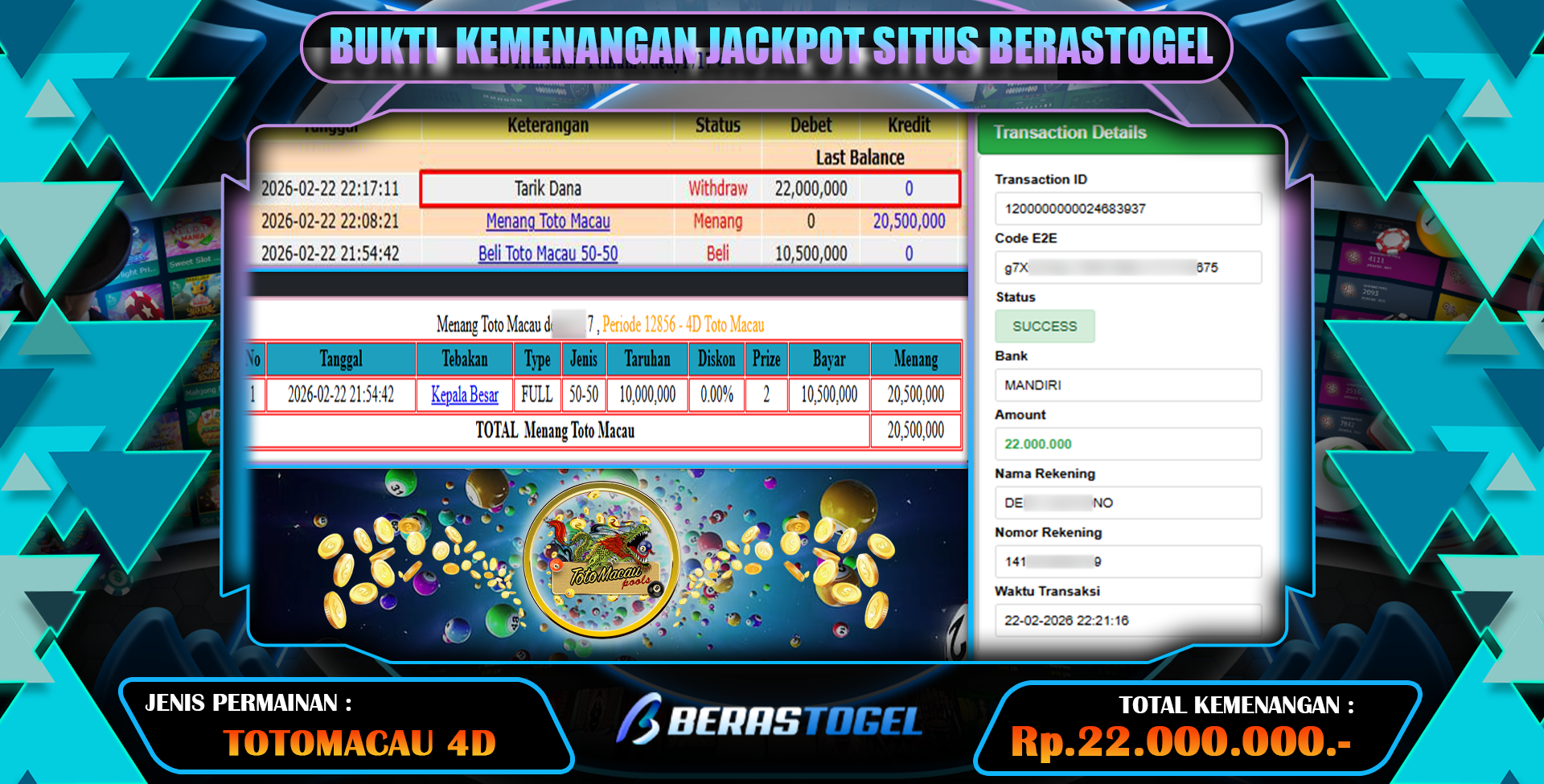 TIDAK PERNAH ZONK BERASTOGEL