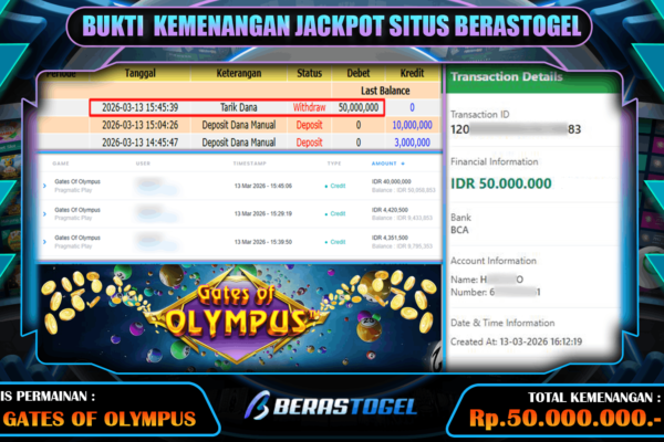 CUAN GATES OLYMPUS BERASTOGEL