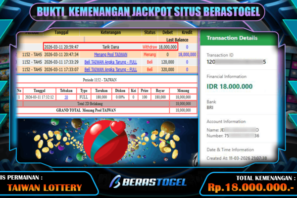 TAIWAN BERASTOGEL SANGAT MENYALA