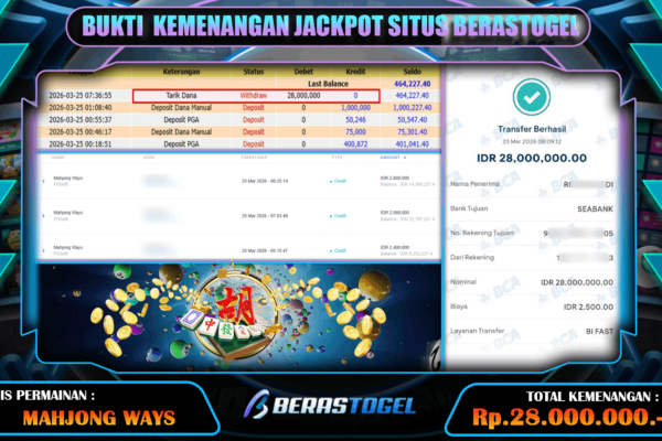 SLOT BERASTOGEL PASTI JACKPOT