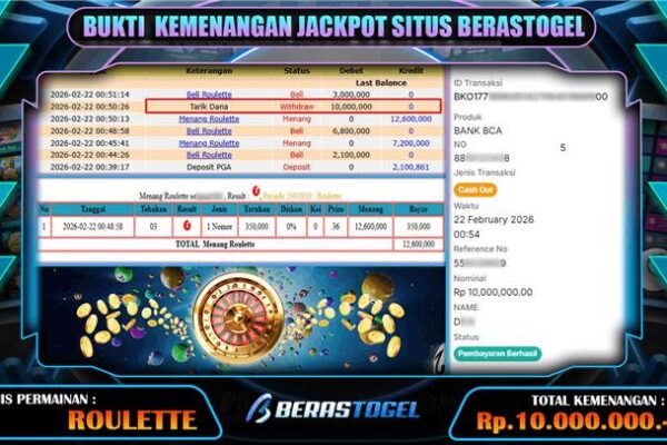 JACKPOT PAUS ROULETTE BERASTOGEL