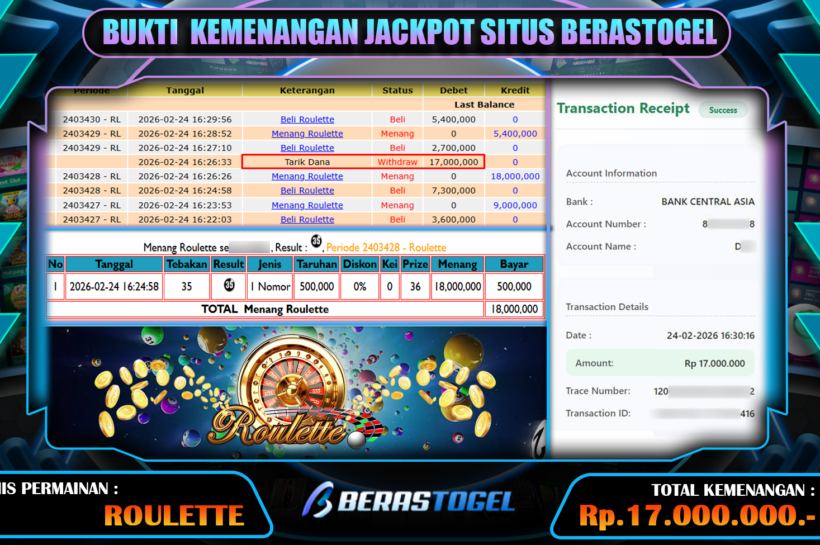 JACKPOT CASINO ROULETTE BERASTOGEL
