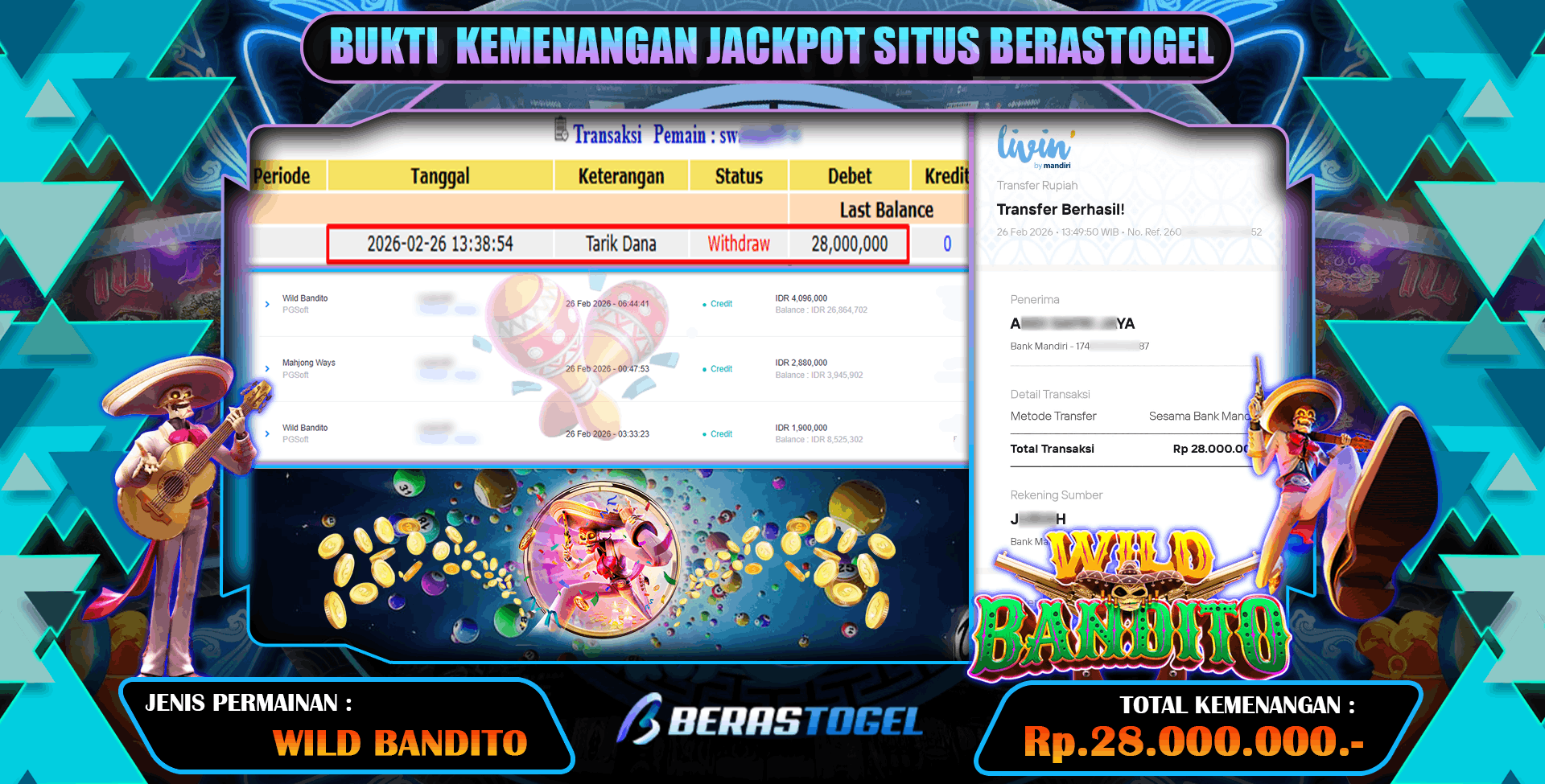 KEMENANGAN WILD BANDITO BERASTOGEL