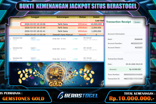 GEMSTONES GOLD BERASTOGEL GACOR